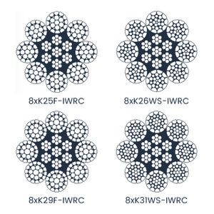 Compact Strand Wire Ropes, 8 Strands