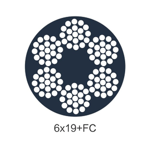 6x19+FC PVC/PP/PE/PU/PA Coated Cable