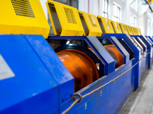 Steel wire drawing process in manufacturing forming high-strength wires for durable rope