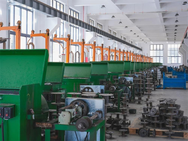 Large-scale steel wire rope manufacturing facility with comprehensive production infrastructure