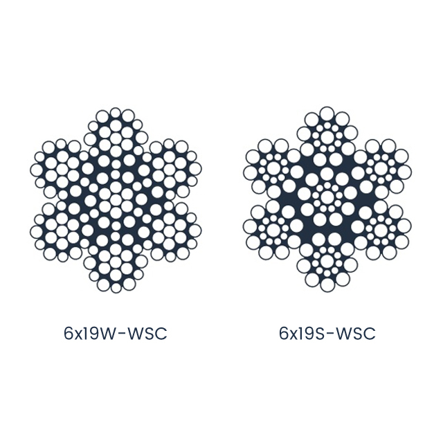 6&times;19W-WSC Hanging Basket Steel Wire Rope