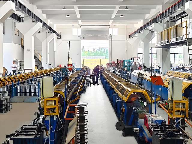 Steel wire rope production line in modern factory showcasing integrated manufacturing capabilities